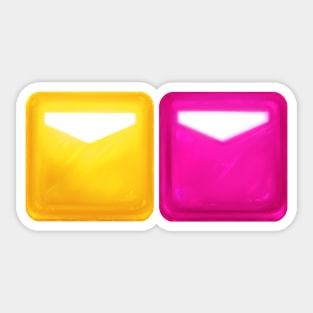 Beat Saber Blocks - Fuchsia & Golden Yellow Sticker